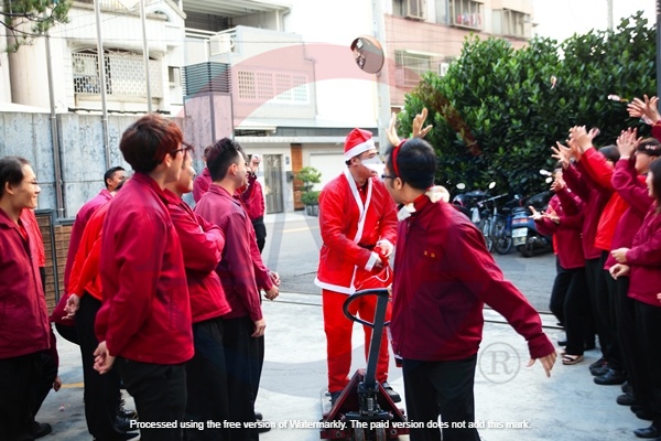 Exchanging gifts on Christmas day.